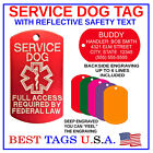 Service Dog tag personnalisé gravé fabriqué aux États-Unis gravé en profondeur 5,95 $ expédié !
