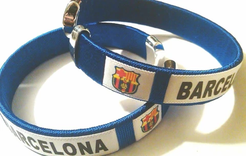 NEW! Two (2) FC Barcelona 2023 Soccer Football Team Wristband Wristlet Bracelets Cover