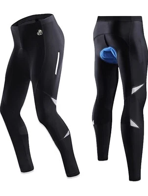 Pantalones de ciclismo de bicicleta negros talla mediana para hombre Foto 1 de 4