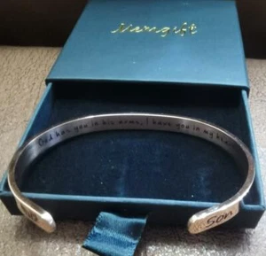 Memgift Inspirational Gifts for Men Boys Stainless Cuff Bracelet New in Box - Picture 1 of 2