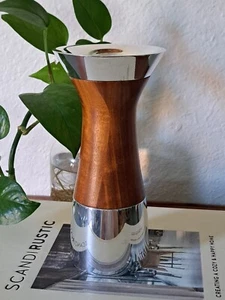 Jarrón de madera y metal Nambe MT0219 Steve Cozzolino 7" 2009 - Imagen 1 de 4