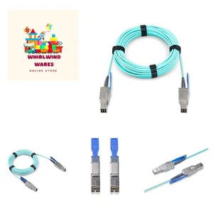 Mini SAS HD SFF-8644 to SFF-8644 AOC Fiber Optic Cable, 12G External Mini SAS... - Zdjęcie 1 z 7