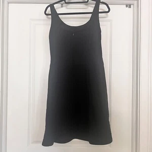 AKRIS PUNTO Black Square Neck 100% Wool Sheath Dress Zip Size 6 Lined - Picture 1 of 5