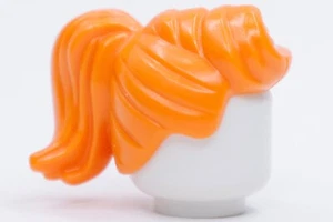 NUEVO LEGO® Naranja Minifigura Mujer Pieza de Cabello - Cola de Pony y Flecos 21337, 40516 - Imagen 1 de 2