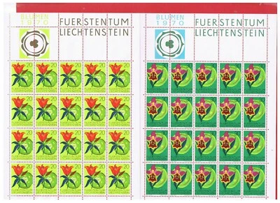 Liechtenstein #466-469 MNH OG hojas de 20 flores envío y devolución gratuitos Foto 1 de 2