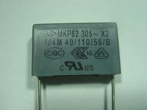 0,1uF 305Vac KMKP-X2 Entstör Condensatore #19-293 - Foto 1 di 1