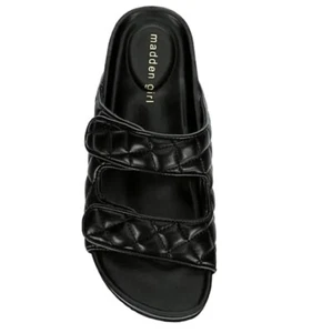Madden Girl BRIAA BLACK PARIS/ QUILTED Women's Sandals, US 6.5 NEW - Picture 1 of 10