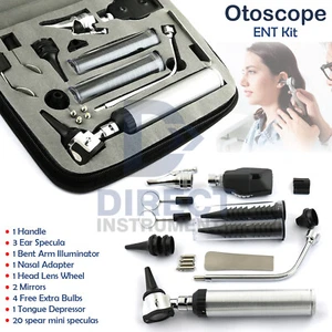 Profi LED Otoskop Ophthalmoskop Set HNO Nasenspekula Diagnoseset CE - Bild 1 von 5