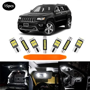 Paquete de 15 luces interiores LED para Jeep Grand Cherokee 2011-2019 2020 2021 - Imagen 1 de 20