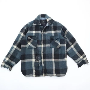 Vintage CPO Hemd Jacke Herren Small Thrashed Dicke Wolle Anker Knopf Heritage - Bild 1 von 10