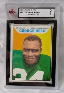 1965 GEORGE REED TOPPS CFL FOOTBALL ROOKIE CARD RC CANADA KSA GRADED 2 G VINTAGE - Picture 1 of 14