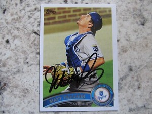 Royals Matt Treanor Signed Autographed 2011 Topps Mint