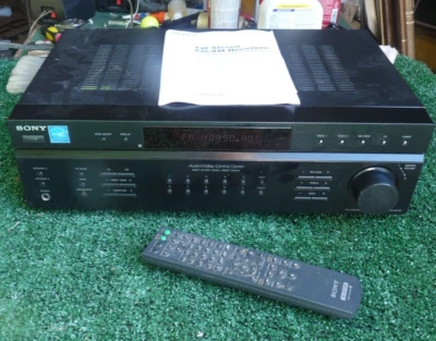 Sony DE197 2-Ch Stereo Receiver bundle w Manual, Remote, Antennas AM/FM - Image 1 of 4