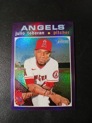 2020 Topps Heritage High Number #THC-516- JULIO TEHERAN Purple Refractor SP - Image 1 of 2