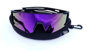 Velos™ Polarized Sport Sunglasses Mirrored TAC Lenses Baseball Cycling blk/purp - Picture 1 of 11