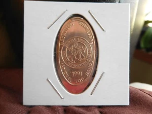 EG SCOUT BSA 1991 NACIONAL MANOS SUPERIORES CENTAVO ALARGADO SOMMERS BASE ALTA AVENTURA - Imagen 1 de 3