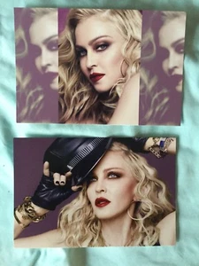 LOTE DE 2 postales Madonna Set MNDA Skin Care Line 2017 Sexy Rebel Heart - Imagen 1 de 1