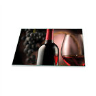 Herdabdeckplatten Ceranfeldabdeckung Spritzschutz Glasplatte 80x52 Wein Rot