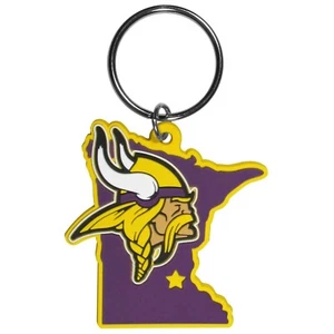 Llavero flexible de goma de los Minnesota Vikings Home State con licencia de la NFL - Imagen 1 de 3