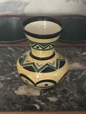 Vase en céramique St Jean de Bretagne, décoré main - Photo 1/4