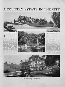 "Ivy Wall" the Estate of Adolphus Busch 1909 Pasadena CA Orange Grove Avenue - Picture 1 of 2