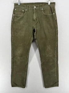 LEVIS Pants Mens 31x32 502 Corduroy White Tab Chino Stretch Cotton Green - Picture 1 of 18