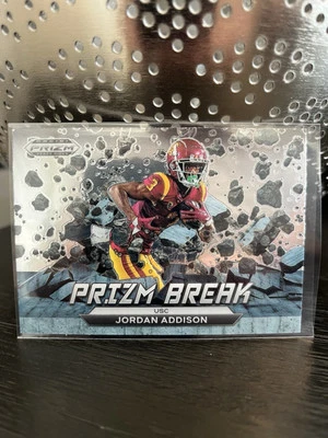 2023 Panini Prizm Draft Picks - Prizm Break Jordan Addison - Image 1 of 2