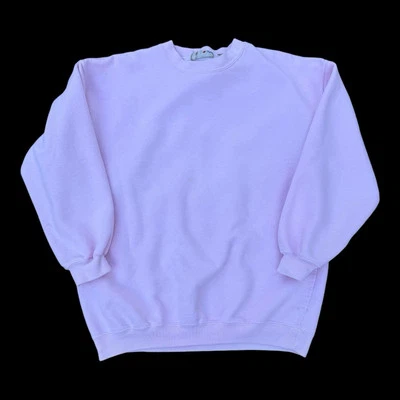 Vintage 90s French Navy Sport Light Pink Stained Crewneck Sweatshirt Women’s M - Image 1 of 4