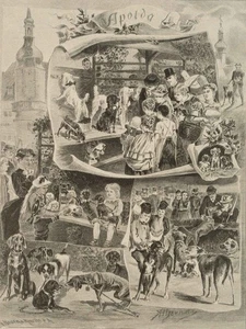 HEDER (19.Jhd) nach AHRENDTS (*1855), Hundemarkt in Apolda, 1870, HSt. - Picture 1 of 4