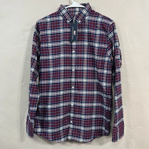Vineyard Vines Boys 18 Xl Plaid Long Sleeve Flannel Calypso Red Tower Ridge Top - Picture 1 of 6
