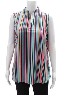 Женский спортивный топ JoFit с абстрактным принтом в полоску без рукавов многоцветный размер L - Изображение 1 из 4