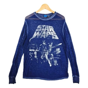 Star Wars Thermal Sheer Shirt Size XL Long Sleeve Vintage Y2K Distressed Movie - Picture 1 of 10
