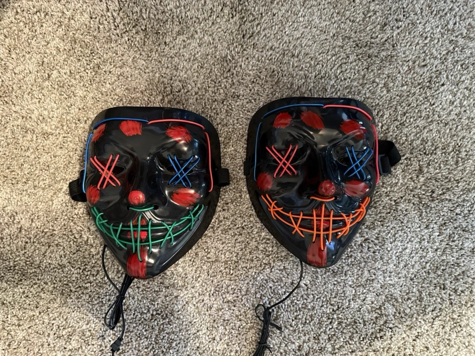 Máscara con luz LED “The Purge” (rojo sangre/naranja)*NUEVA Foto 1 de 1