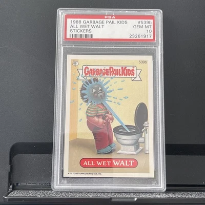 1988 GARBAGE PAIL KIDS SERIES 13 #539B ALL WET WALT PSA 10 GEM MINT - Image 1 of 2