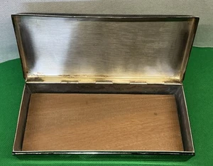 Scatola portagioie vintage anni '40 POOLE SILVER CO modello #2001 argento sigarette EPCA - Foto 1 di 11