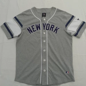 Fanatics MLB Mens New York Yankees Supporters Jersey XL UK 42-44" Grey Baseball - Picture 1 of 12