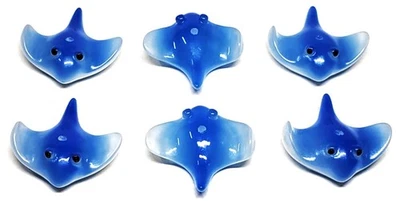 6 Pc - Stingrays - Craft Specialty Fancy Beads - For Beadable Pens & Keychains - Image 1 of 3
