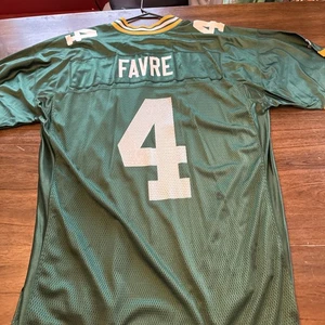 Men’s Reebok Green Bay Packers Farve Jersey Size Large - Picture 1 of 7