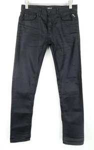 REPLAY Herren Grover Jeans W30 L34 Gerade Gewachst Stretch Blau Schwarz - Bild 1 von 11