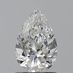 Pear Cut 1 Carat Certificate AGI Natural Mined Diamond Loose D color SI1 clarity - Picture 1 of 2