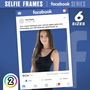 PERSONALISED Facebook Selfie Frames / Selfy Frame Photo Props **FREE DESIGN** - Picture 1 of 7