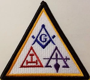 Parche de símbolos masones con sujetador de marca VELCRO® emblema de masonería masón III - Imagen 1 de 1