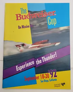 Vintage 1992 The Budweiser Cup Experience The Thunder Souvenir Program 1992 - Picture 1 of 9