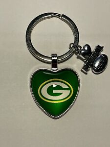 GREEN BAY PACKERS NFL I Love Football Keychain NEW!!
