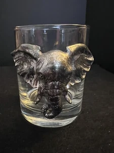 Vintage Arthur Court Designs Elephant Tumbler Glass Whiskey Old Fashioned - Picture 1 of 6