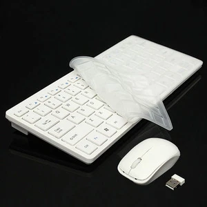 KIT TASTIERA SLIM MOUSE OTTICO WIRELESS SENZA FILI 2.4 GHZ MINI KEYBOARD - Foto 1 di 1
