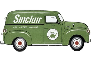 VINTAGE SINCLAIR GASOLINE PORCELAIN SIGN DEALERSHIP GAS STATION DINO OIL - Afbeelding 1 van 12