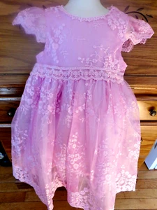 Cute Lavender Girls Vintage Look Polyester/Cotton Embroidery Short Party 5T - Picture 1 of 8