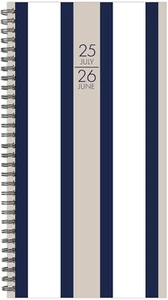 Pinstripe Academic July 2025 - June 2026 3.5" x 6.5" Softcover Weekly Spiral Pla - Picture 1 of 5