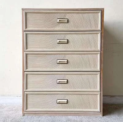 Boho Chic волнистый карандаш Reed Lexington Highboy комод на Henry Link - Изображение 1 из 4